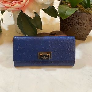 Kate Spade Blue Leather Wallet